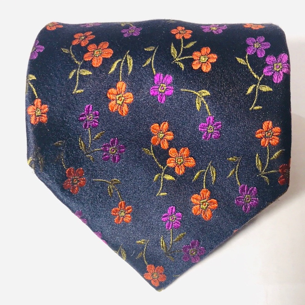 Altea Milano 100% Silk Floral Flowers Mens Tie
